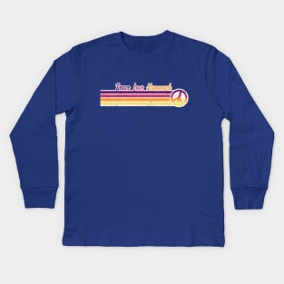 Peace Love Hammock - Sunrise Retro Stripes Kids Long Sleeve T-Shirt